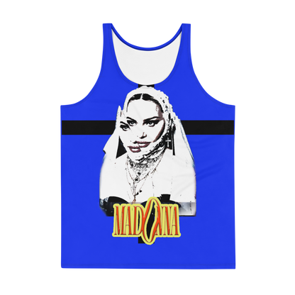 Madonna on blue Unisex Tank Top