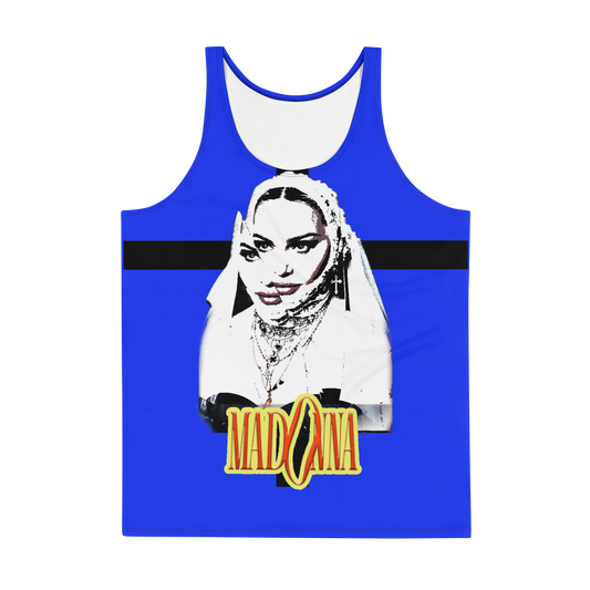 Madonna on blue Unisex Tank Top