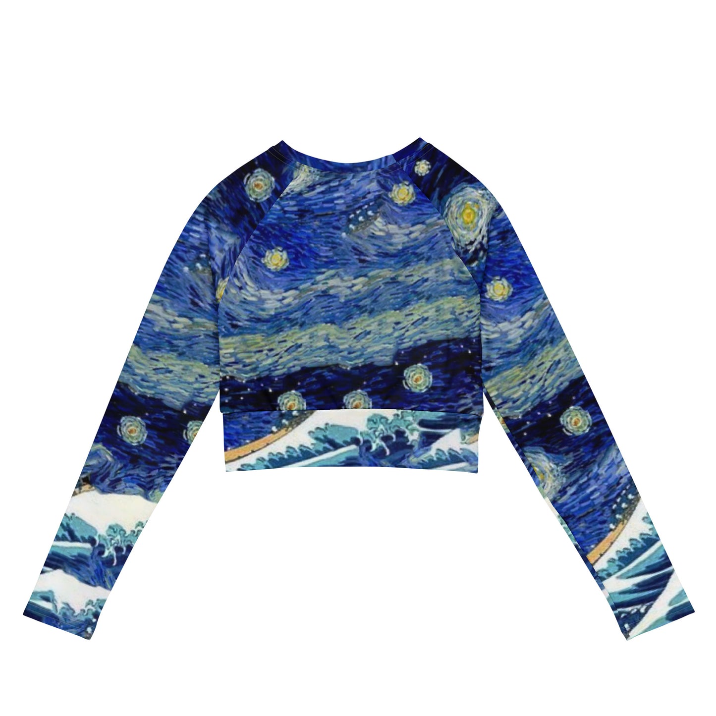 Recycled long-sleeve crop top