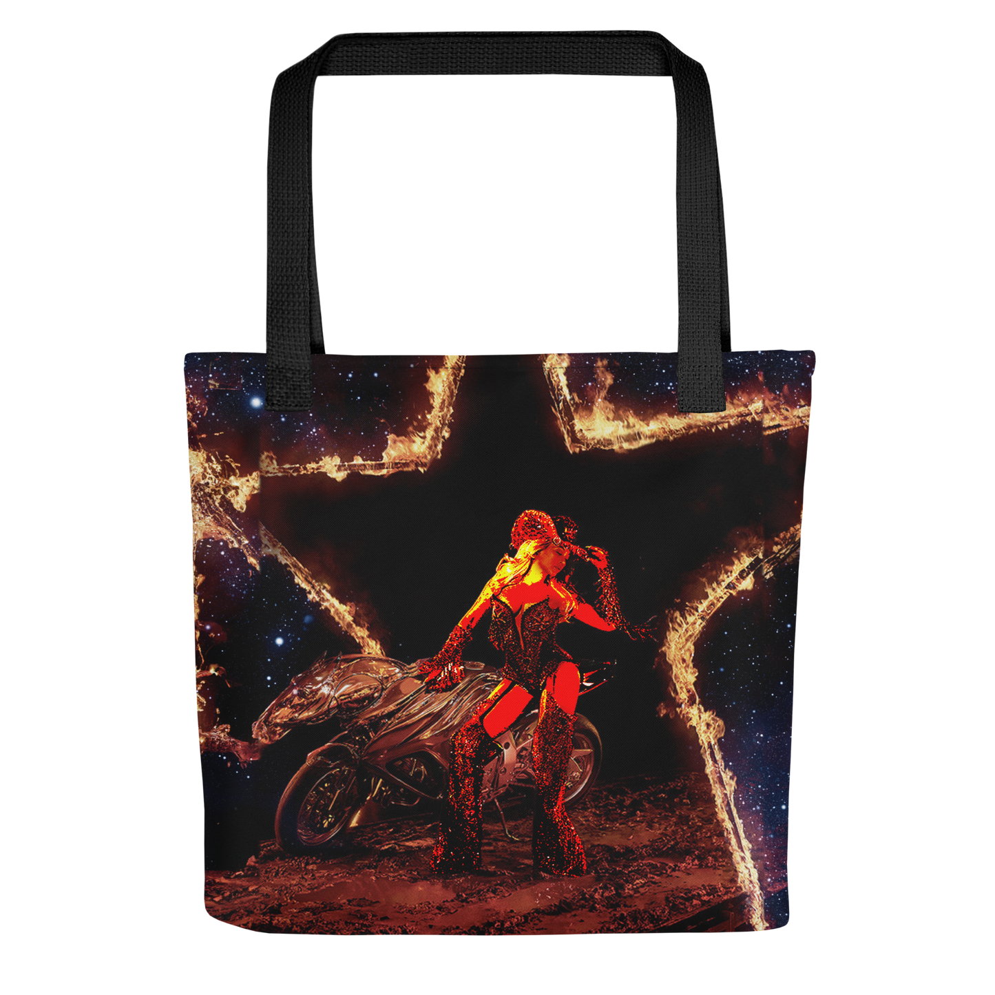 B on Fire Tote bag